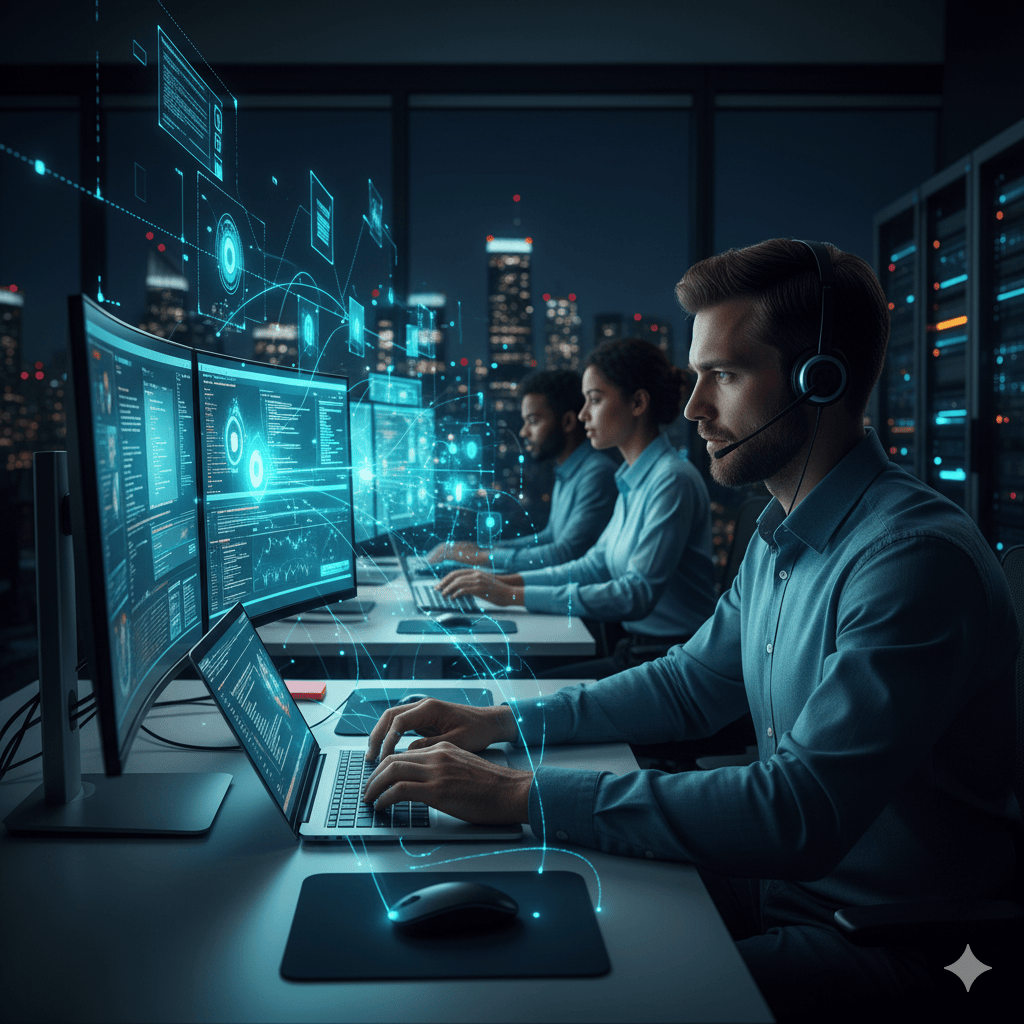 Engineers building high-velocity deployment pipeline and implementing Infrastructure as Code (IaC) for seamless integration.